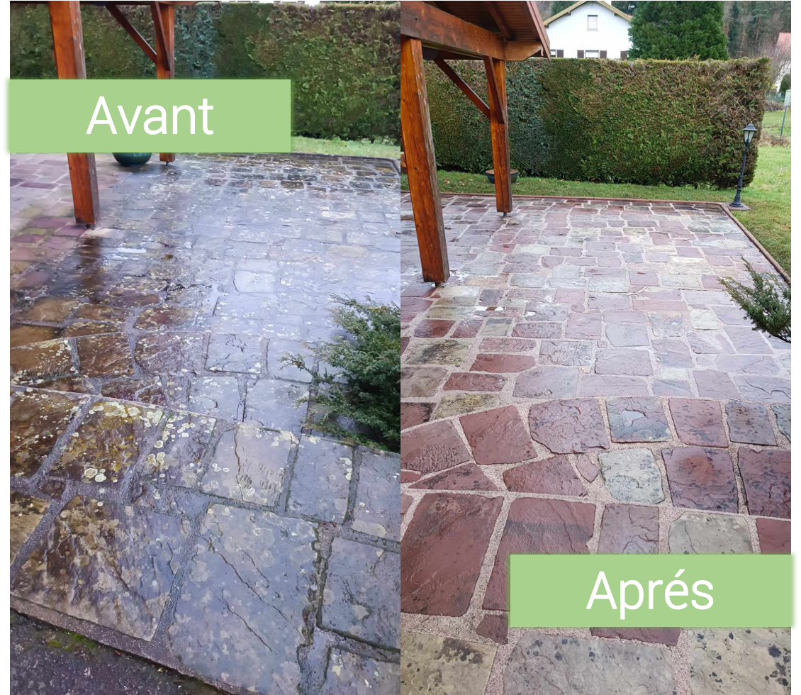 Nettoyage terrasses dalles en pierre prosteam services vosges 