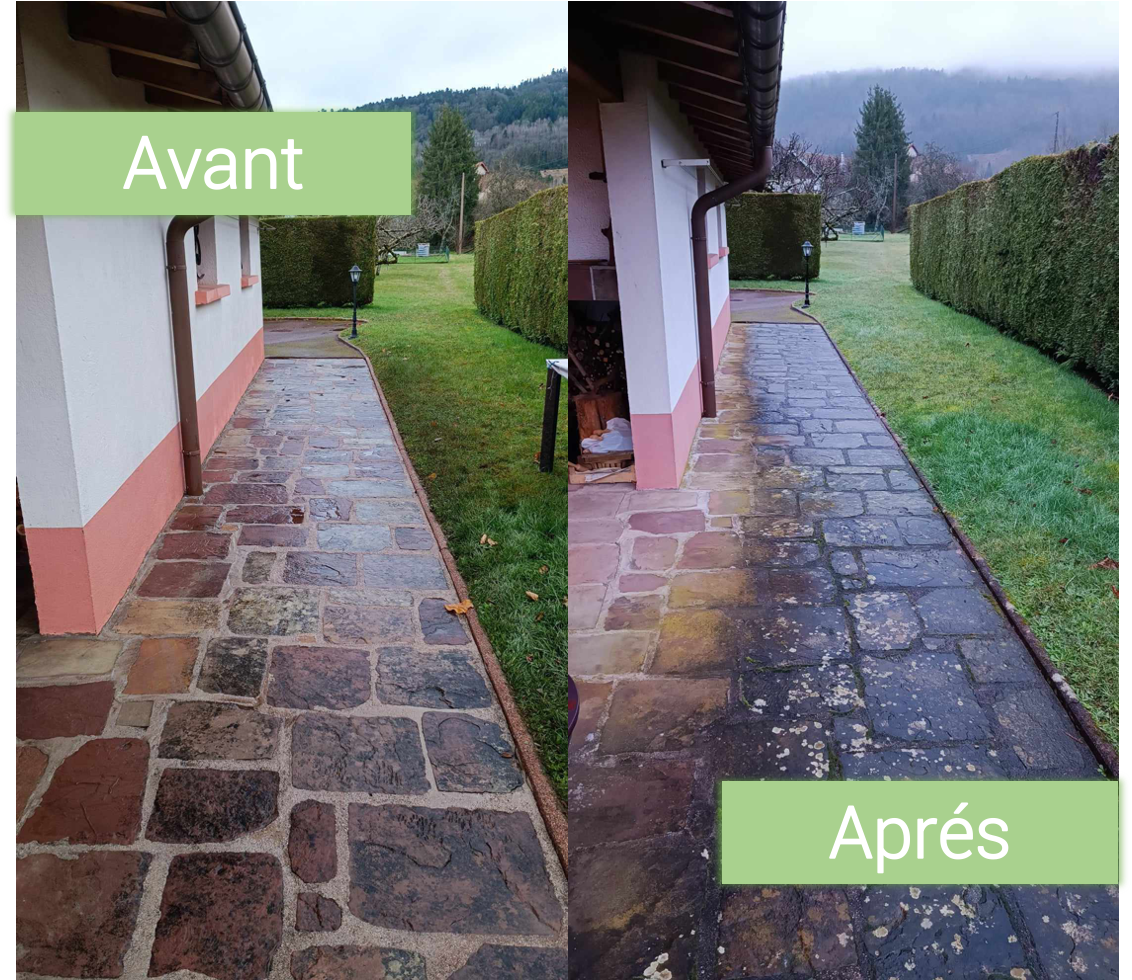 Nettoyage terrasses dalles en pierre prosteam services vosges 