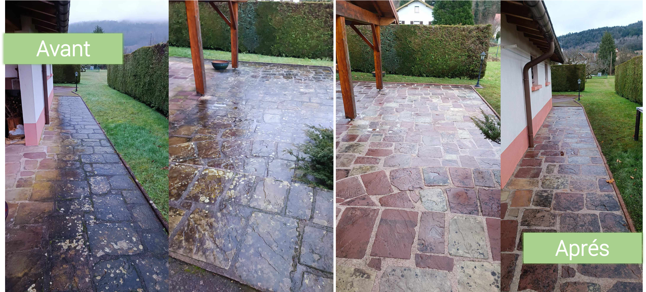 Nettoyage terrasses dalles en pierre prosteam services vosges 