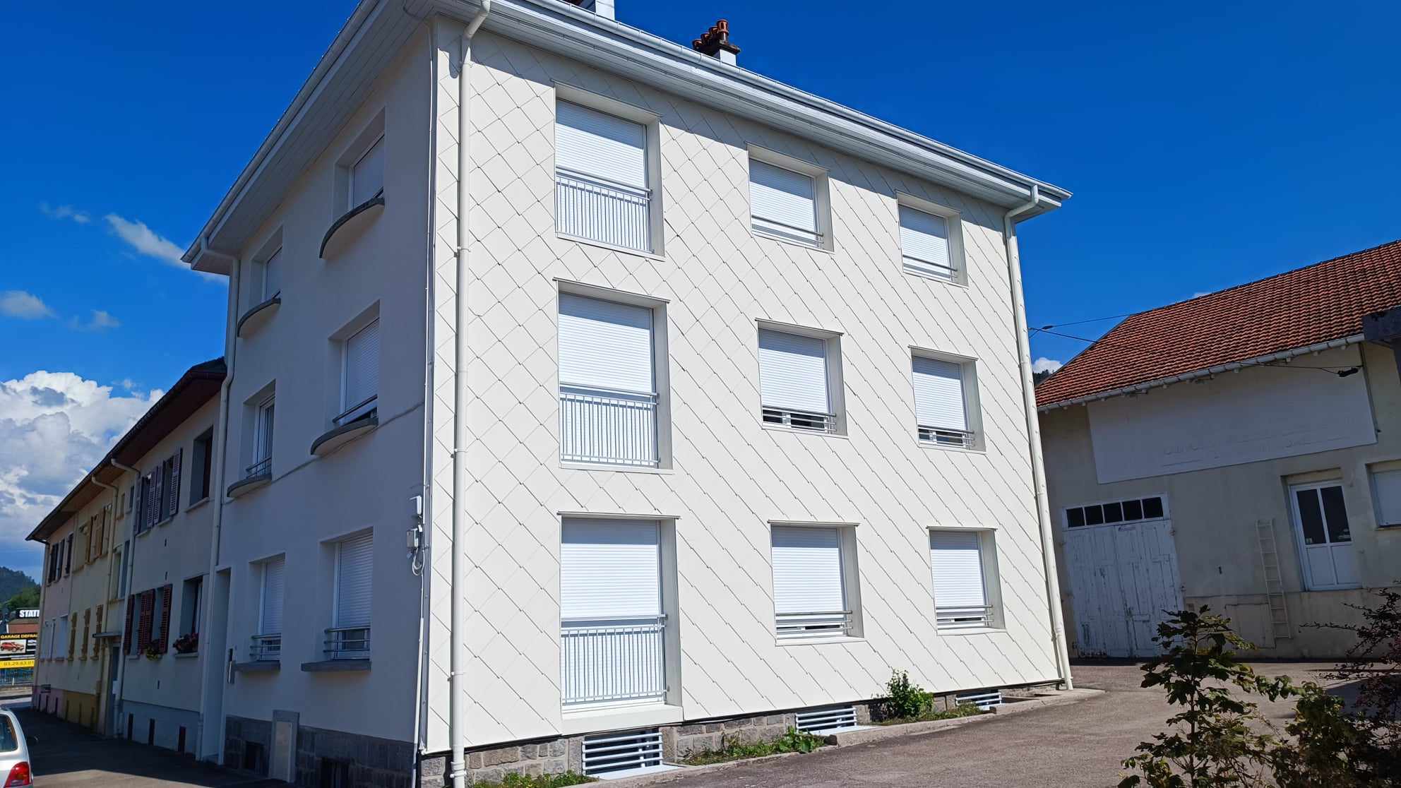 Peinture mur extérieur Prosteam services vosges