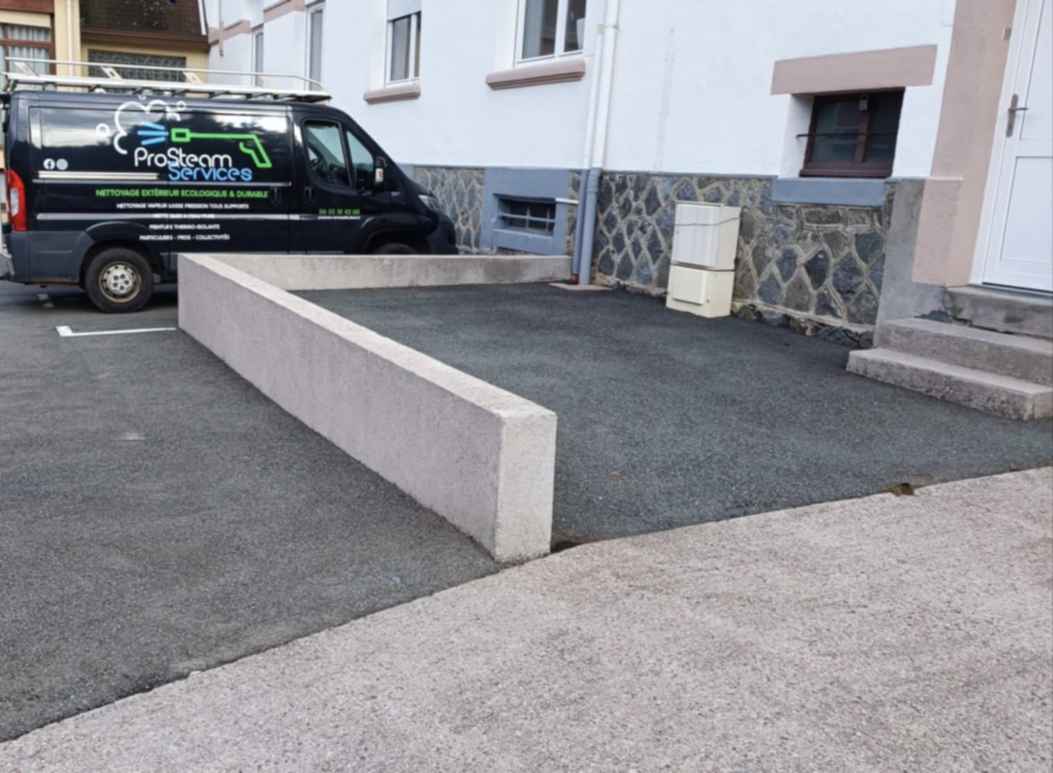 Peinture mur extérieur Prosteam services vosges