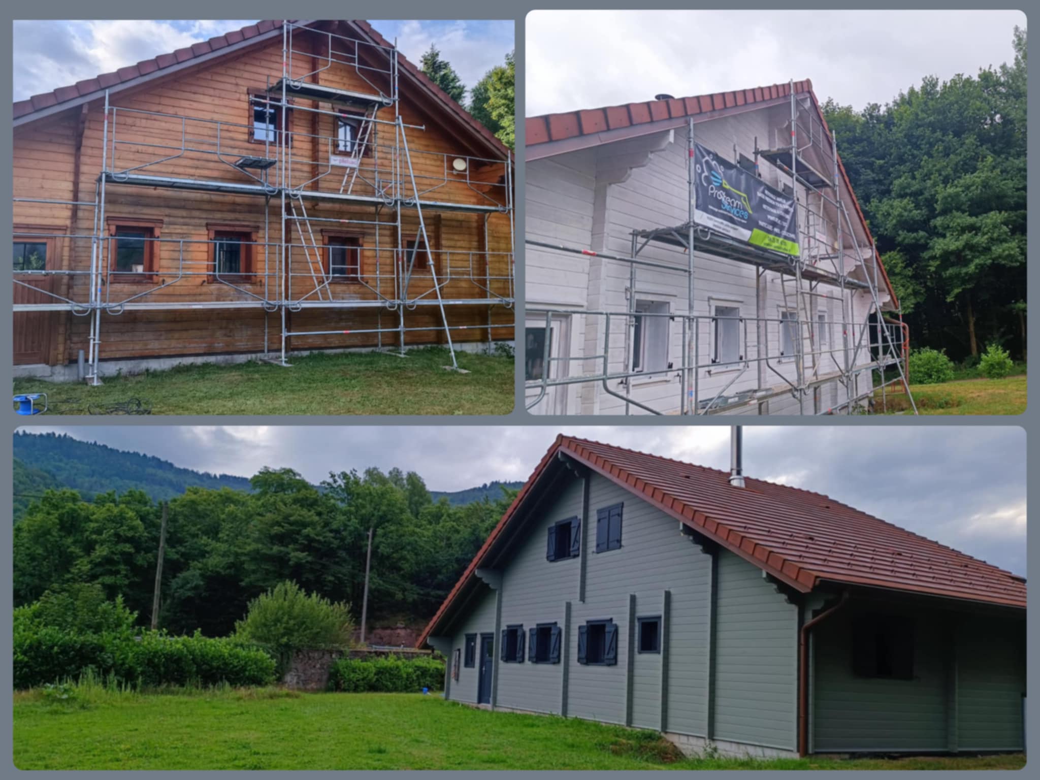 Peinture mur extérieur Prosteam services vosges
