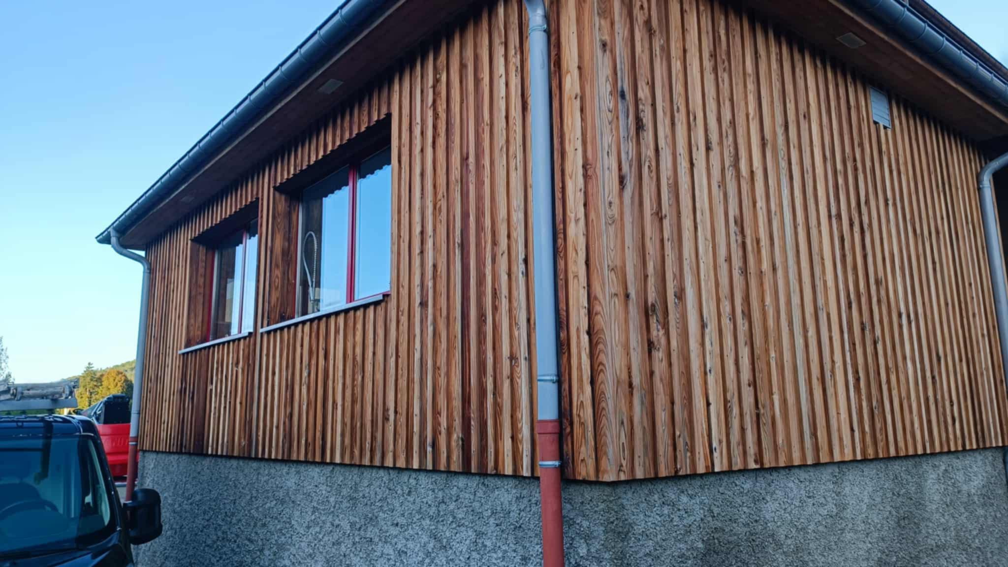 Nettoyage mur extérieur bois Prosteam services Vosges 